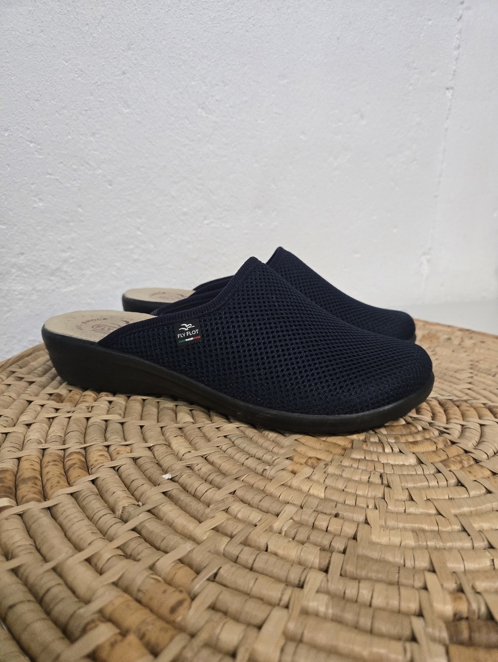 Fly Flot Navy Blue Slip On Mules